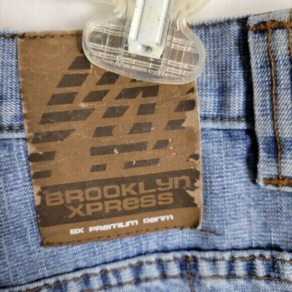 Brooklyn Xpress Shorts Skater Y2k 40 w/36 Waist Streetwear Blue grunge urban man - Picture 7 of 11